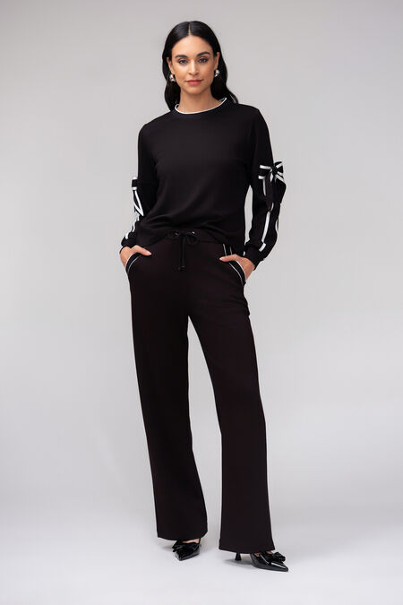 Black & White Statement Sleeve Top