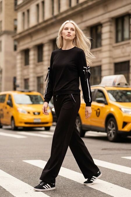Black & White Statement Sleeve Top