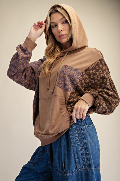 Mocha Mixed Print Mineral Wash