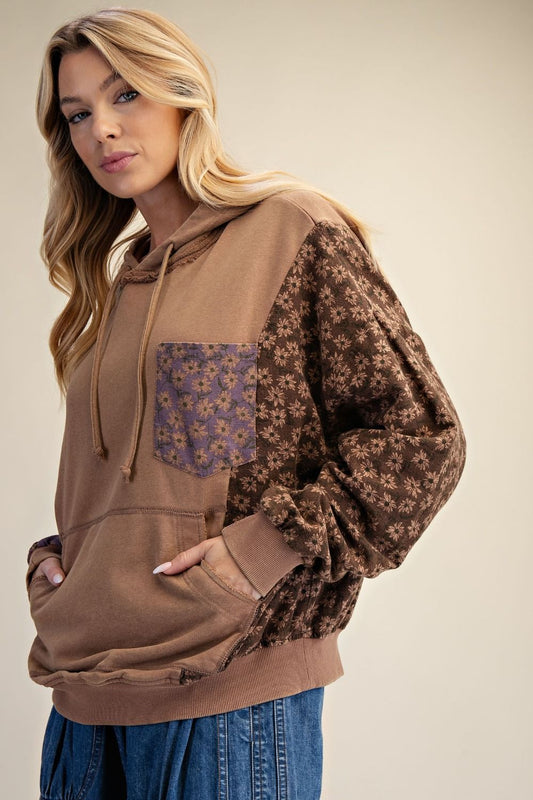 Mocha Mixed Print Mineral Wash