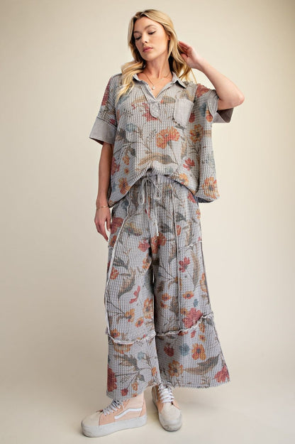 Short Sleeve Floral Print
