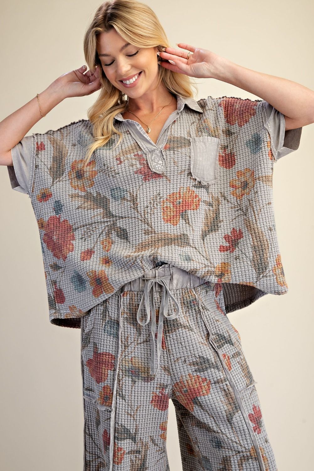 Short Sleeve Floral Print
