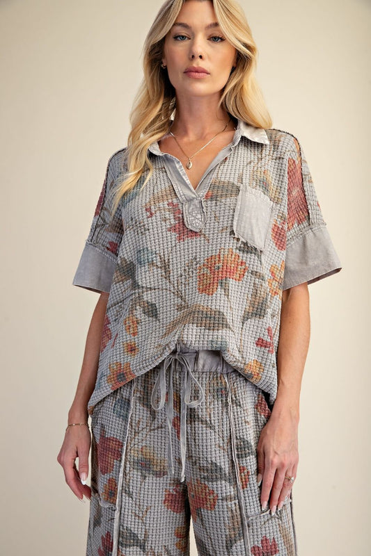 Short Sleeve Floral Print