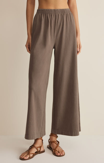 Scout Jersey Crop Flare Pant- Taupe