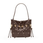 Gianna Small Quilted Espresso/Brushed Gold