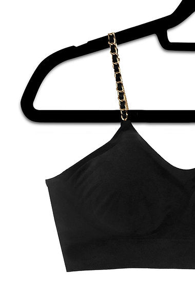 Gold Black Chain Strap-its Bra