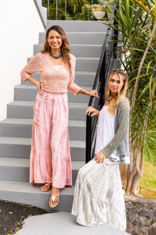 Popcorn Tie Front Sweater