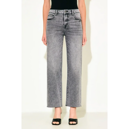HIDDEN WASHED GREY CLASSIC STRAIGHT WITH CLEAN CUT HEM