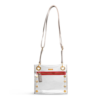 TONY SML Clear Pewter/Red Zip