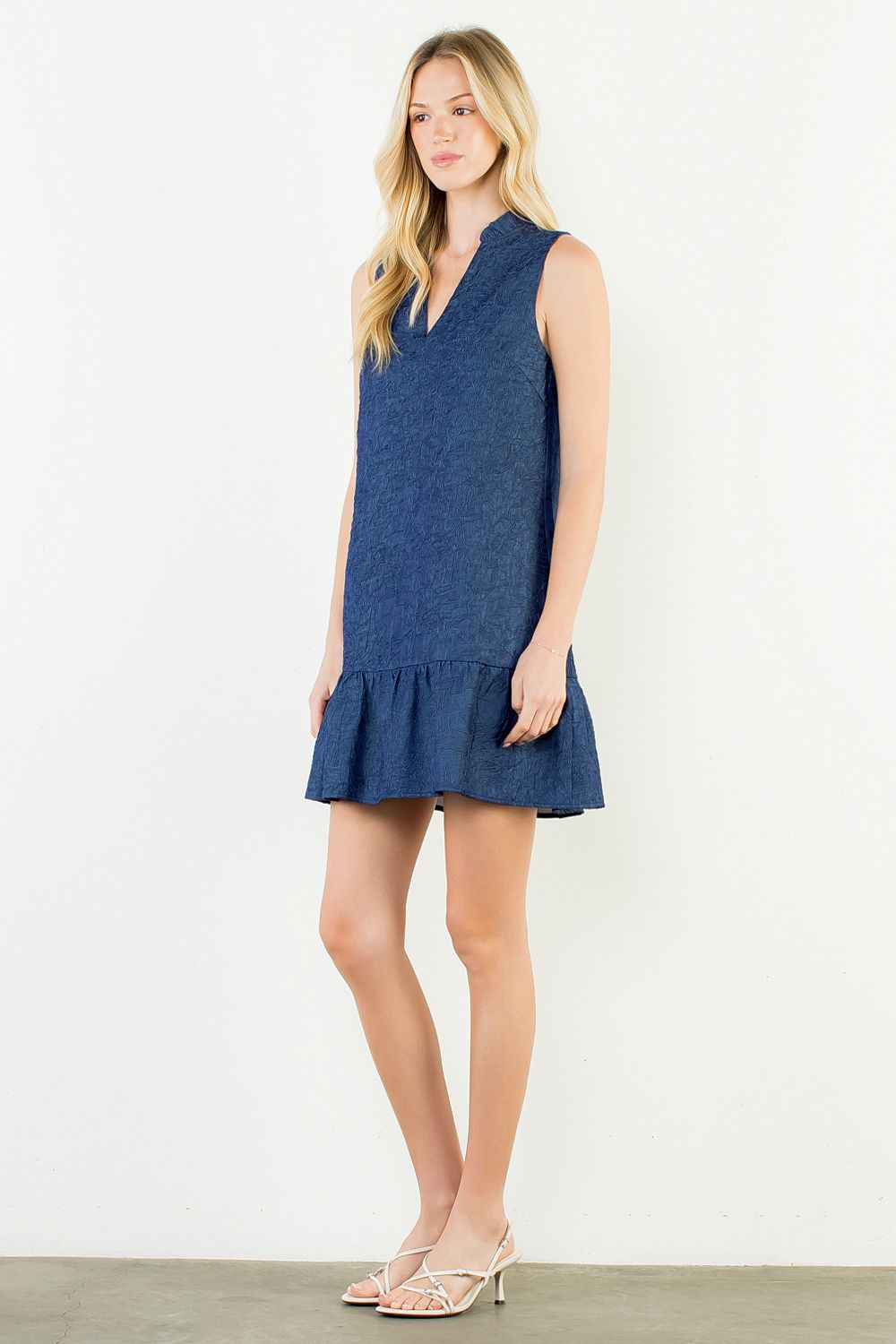 Sleeveless Textured Dress