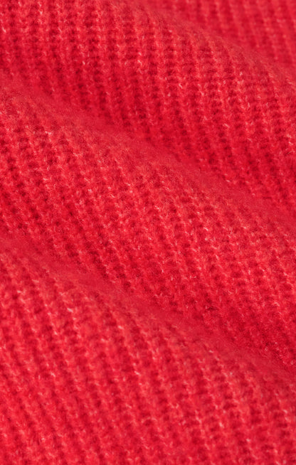 Medina Cozy Rib Cardigan Red Lotus