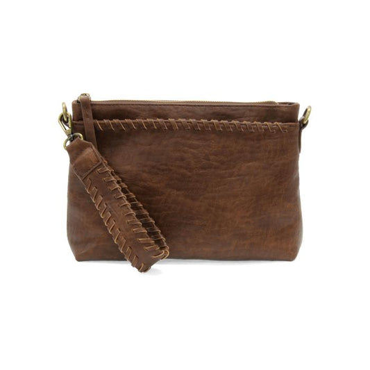 Saddle Oakley Whipstitch Topzip Wristlet/Crossbody