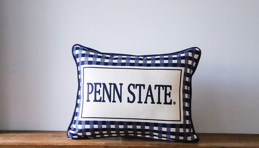 Penn State Triple Collegiate Gingham Pillow