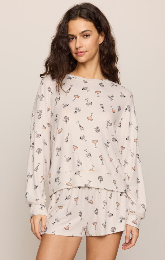 Ella Cocktails Long Sleeve Top