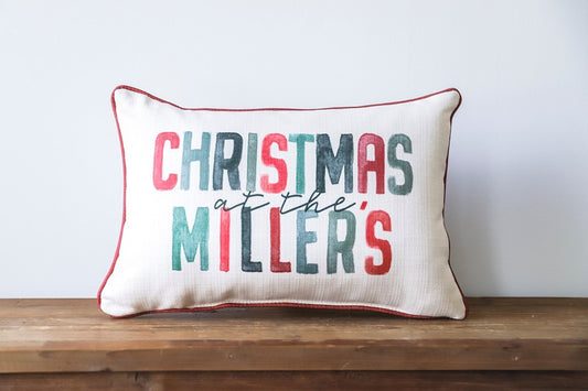 Christmas at the Family Poster Pillow