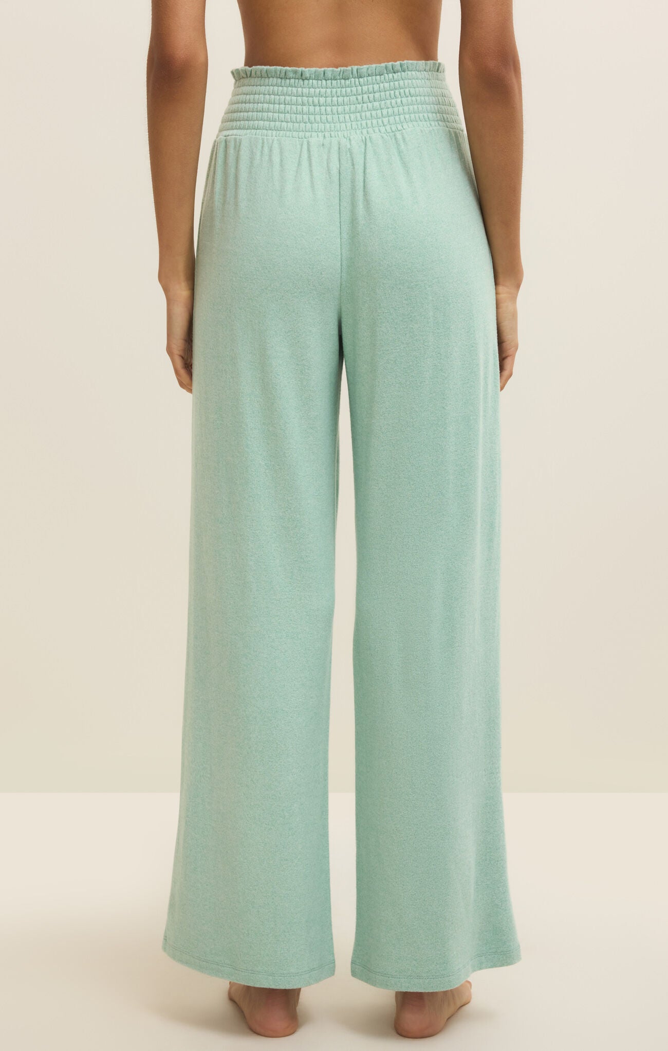 Dawn Smocked Pant-Crystal Green