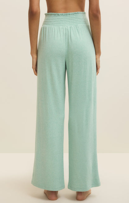 Dawn Smocked Pant-Crystal Green