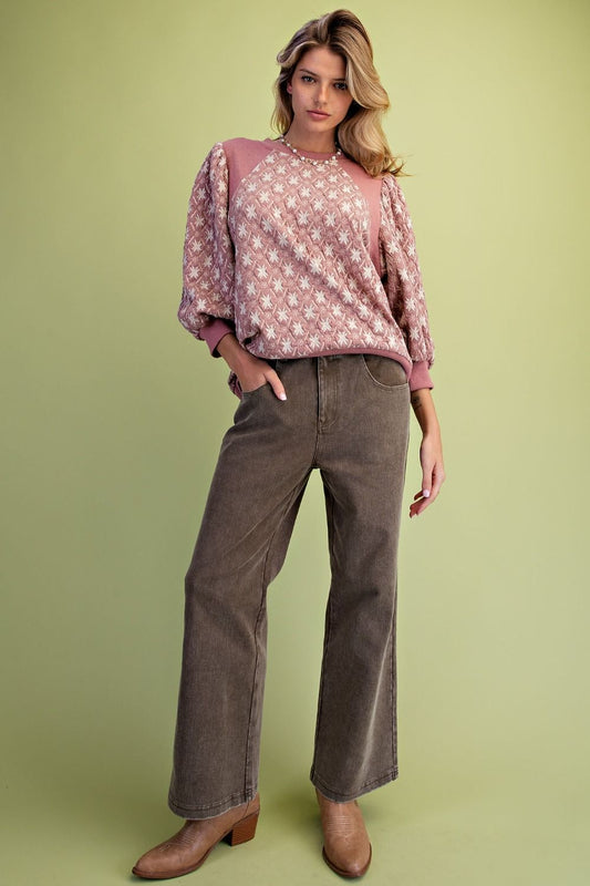 WASHED STRETCH TWILL PANTS OLIVE