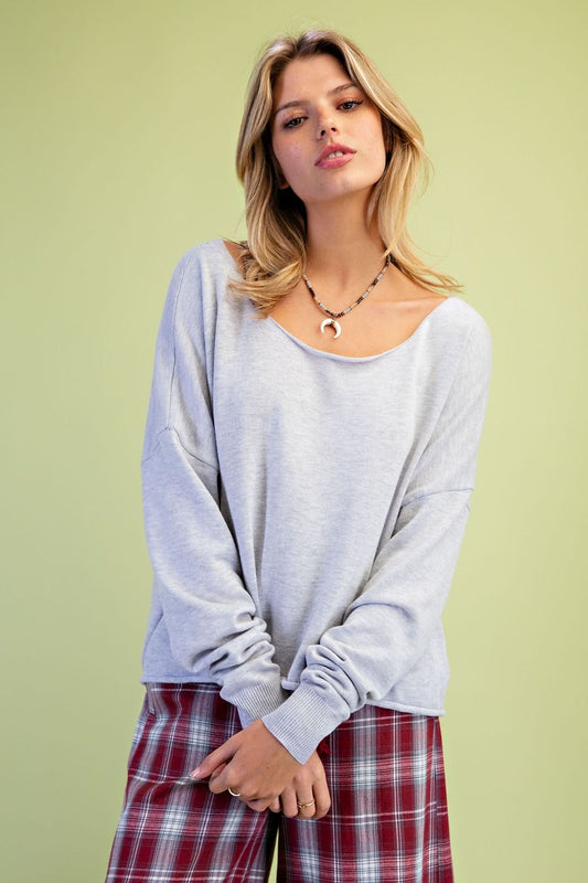 Heather Grey Knit Sweater
