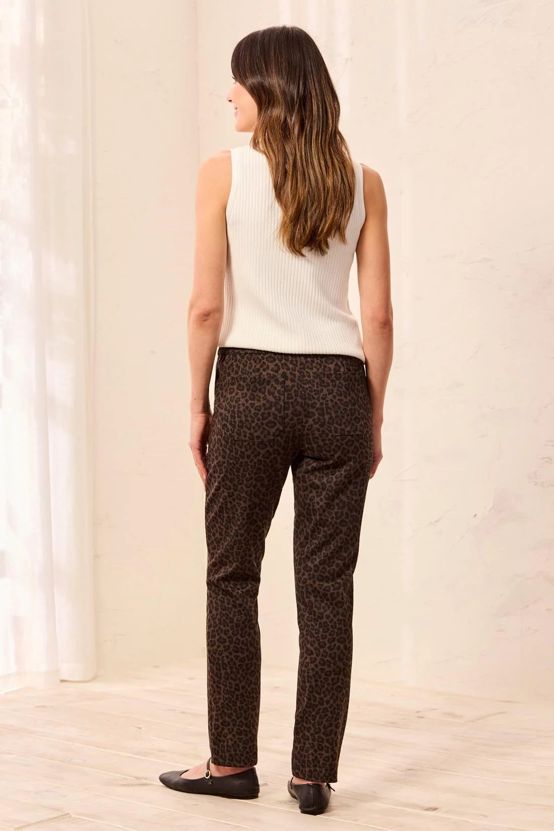 Soft Ponte Elastic Waist Pull-On Pants