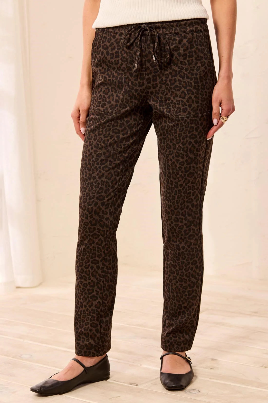 Soft Ponte Elastic Waist Pull-On Pants