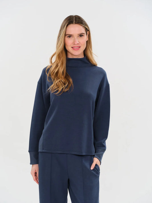 scuba mock neck [navy]