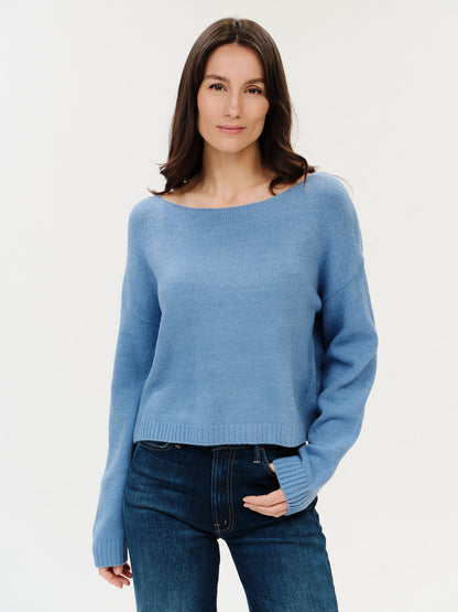 Six / Fifty | Carina | Off the Shoulder Sweater - Denim