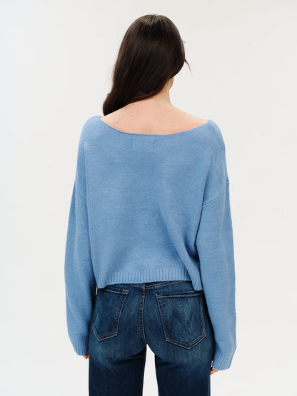 Six / Fifty | Carina | Off the Shoulder Sweater - Denim