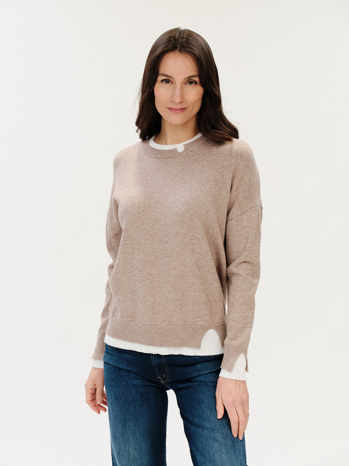 Six / Fifty | Mar | Double Layer Notched - Latte