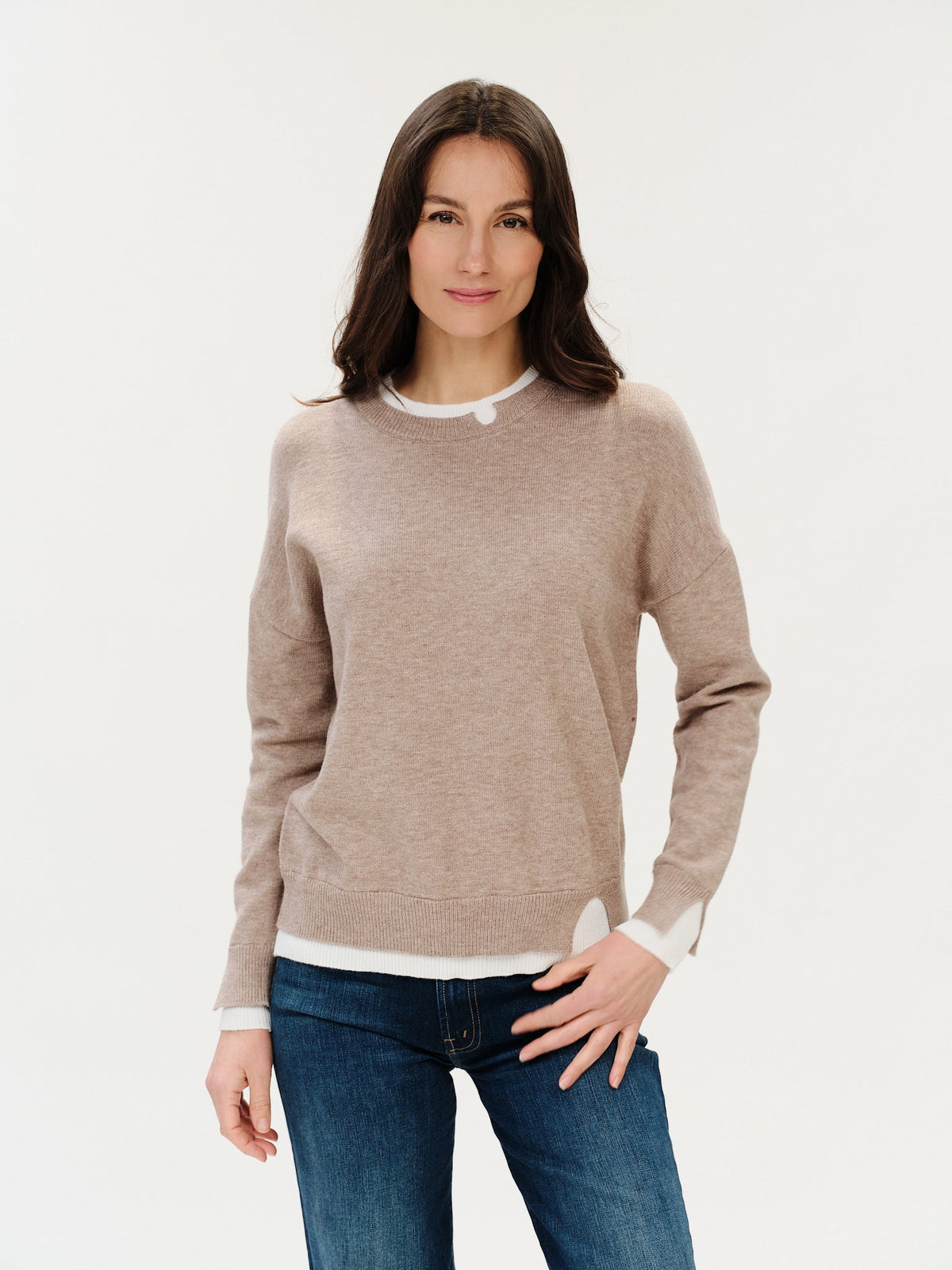Six / Fifty | Mar | Double Layer Notched - Latte