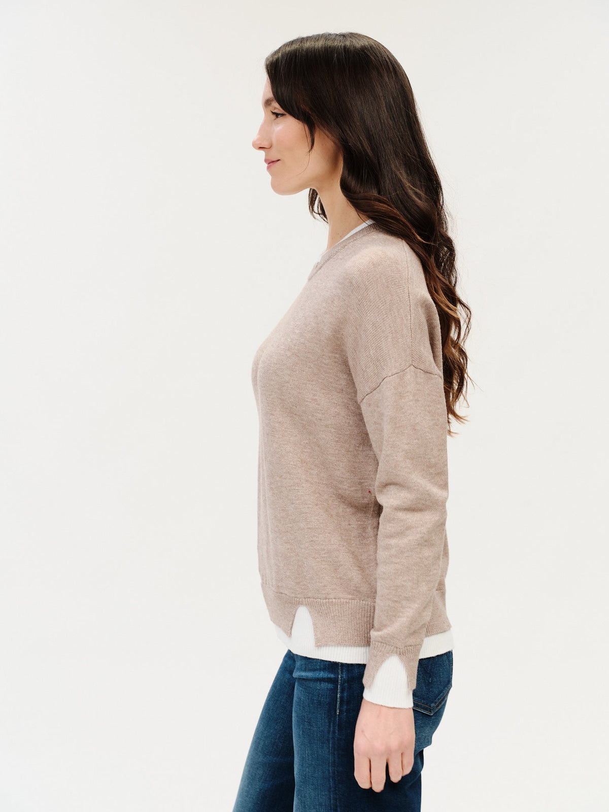 Six / Fifty | Mar | Double Layer Notched - Latte