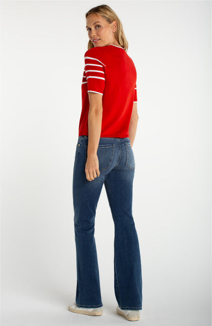 Short Sleeve Crew Neck Sweater