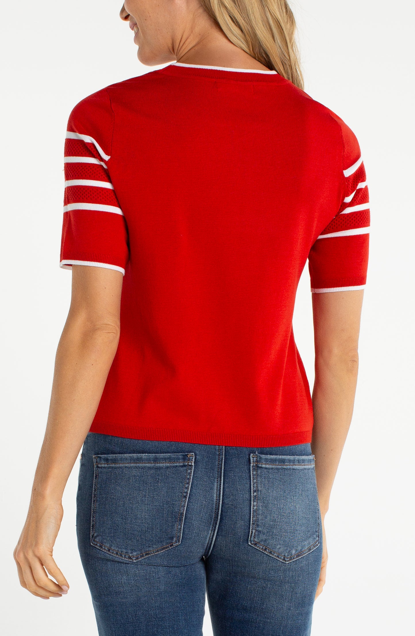 Short Sleeve Crew Neck Sweater