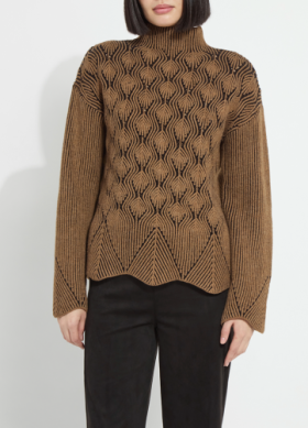 Rhea Cozy Rib Scallop Edge Pullover