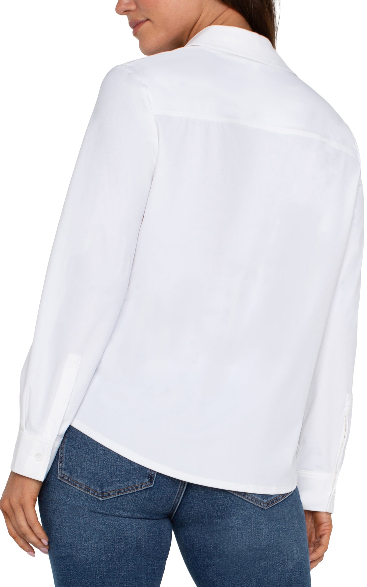Long Sleeve Button Front Knit Shirt