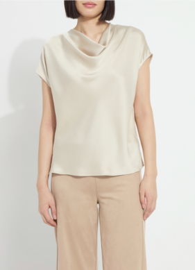 Yasmin Drape Neck Sleeveless Blouse