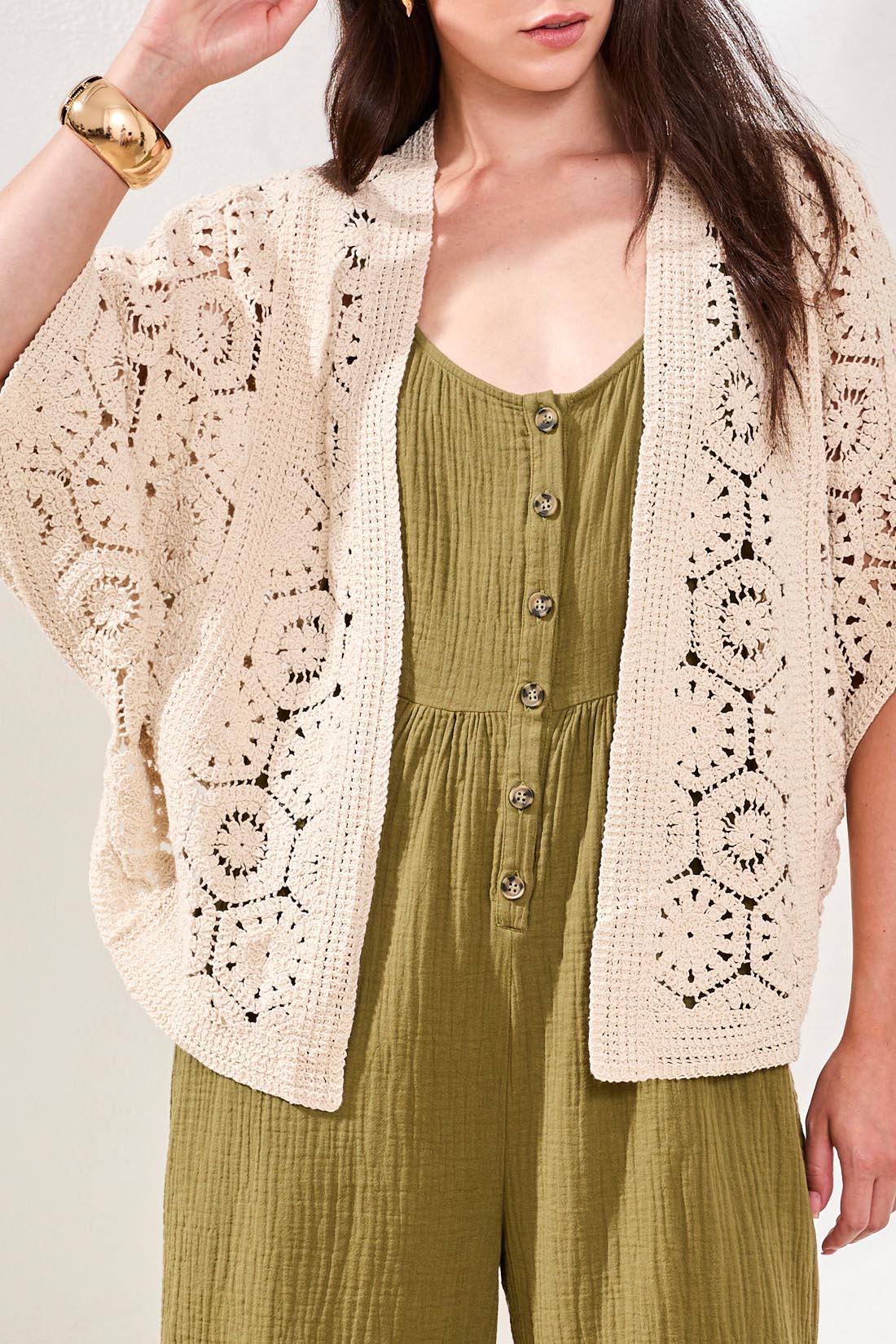 Sunlit Lace Crochet Cardigan