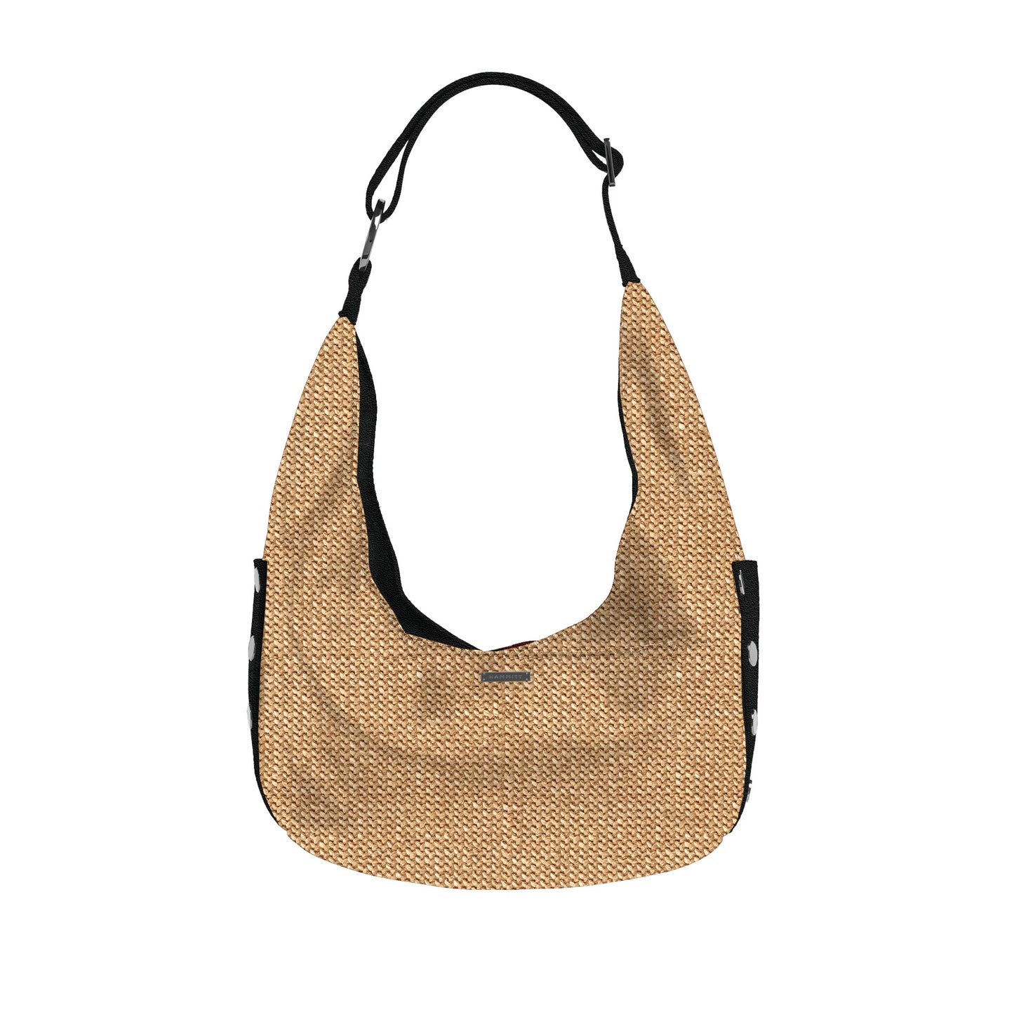 Tom Zip Medium- Noir Smooth Raffia