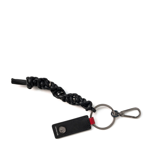 Knotted Key Ring- Noir Smooth
