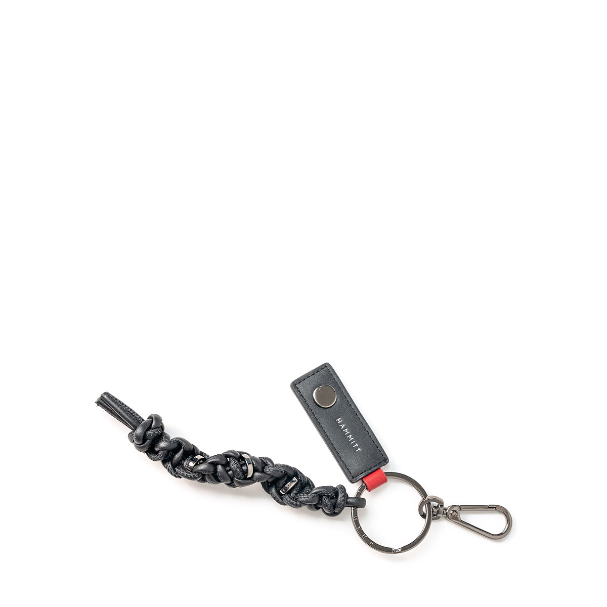 Knotted Key Ring- Noir Smooth