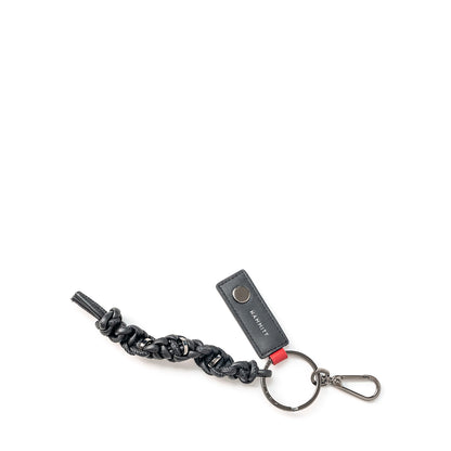 Knotted Key Ring- Noir Smooth
