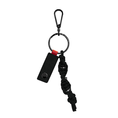 Knotted Key Ring- Noir Smooth
