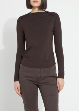 Electra Crossed Boat-Neck Top