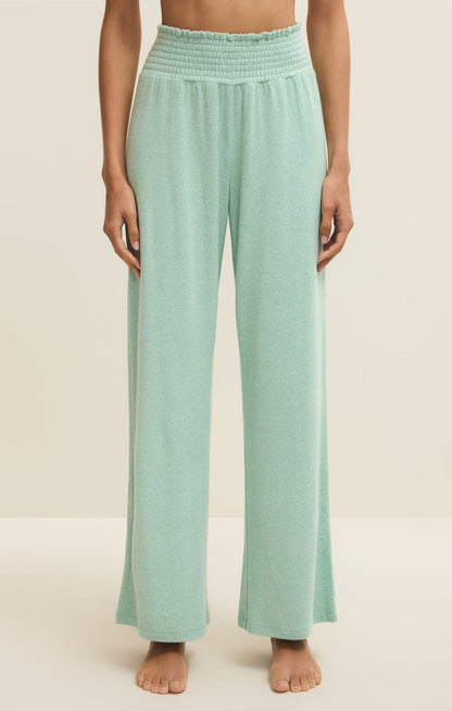 Dawn Smocked Pant-Crystal Green