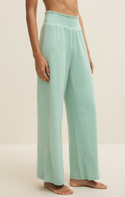 Dawn Smocked Pant-Crystal Green